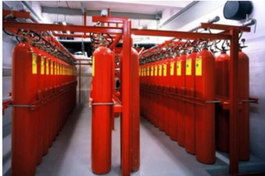 Data centre fire suppression cylinders